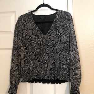 1.State snakeskin print blouse